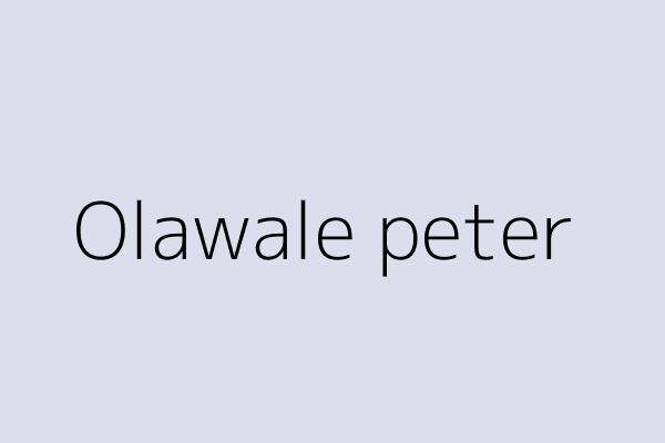 Olawale peter